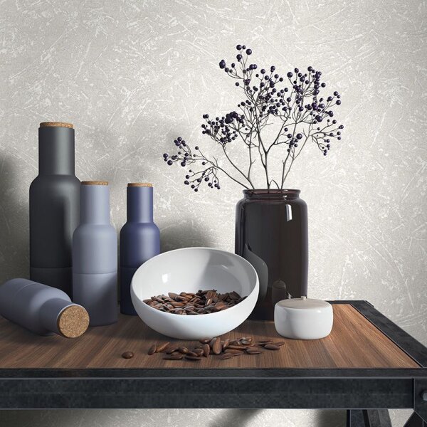 Tapete Grau, Silber, Weiß Marburg Vliestapete (34152)