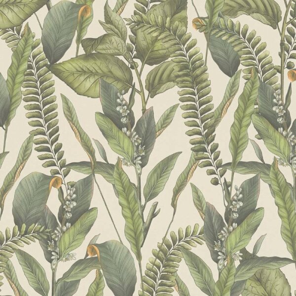 Tapete Beige, Creme, Grün livingwalls Vliestapete (394132)