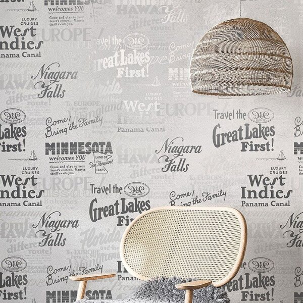 Tapete Grau, Silber, Weiß Novamur Vliestapete (82327)