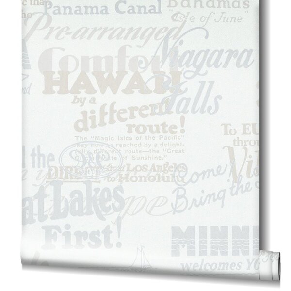 Tapete Beige, Creme, Grau, Silber, Weiß Novamur Vliestapete (82326)