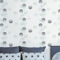 Tapete Grau, Silber, Gr&uuml;n, Wei&szlig; Novamur...