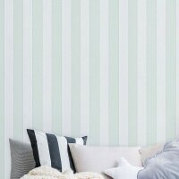 Tapete Gr&uuml;n, Wei&szlig; Novamur Vliestapete (82312)