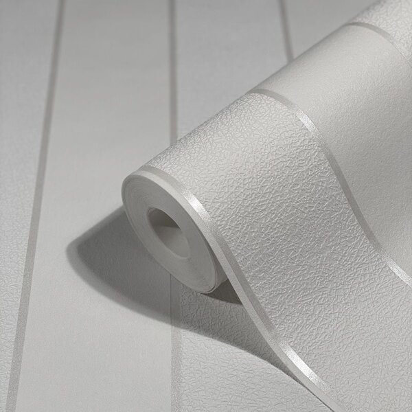 Tapete Grau, Silber, Weiß Novamur Vliestapete (82303)