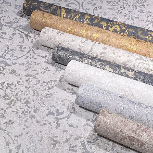 Tapete Gold, Kupfer, Schwarz, Anthrazit Marburg Vliestapete (34297)