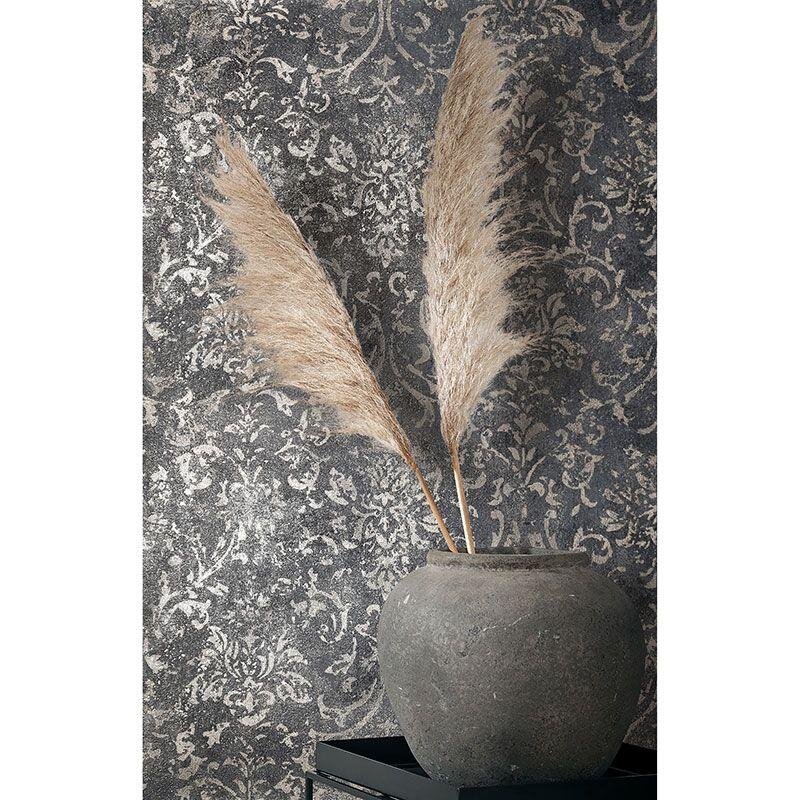 Tapete Gold, Kupfer, Schwarz, Anthrazit Marburg Vliestapete (34296)