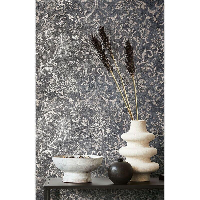 Tapete Gold, Kupfer, Schwarz, Anthrazit Marburg Vliestapete (34296)