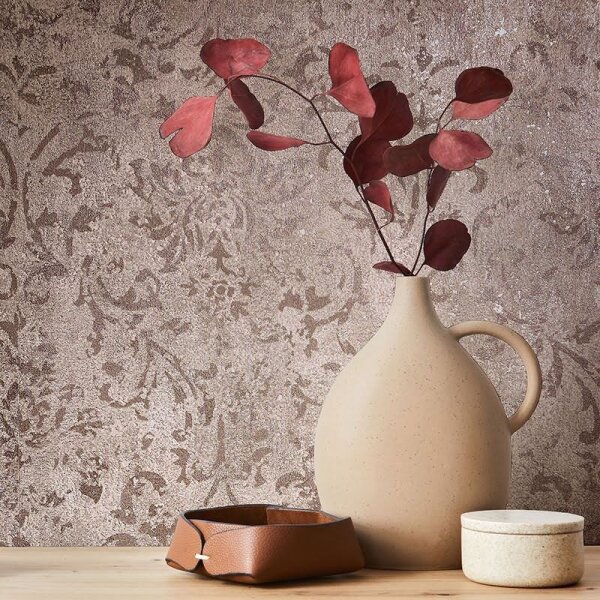 Tapete Braun, Rosa, Rose Marburg Vliestapete (34293)