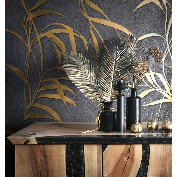 Tapete Gold, Kupfer, Schwarz, Anthrazit Marburg Vliestapete (34289)