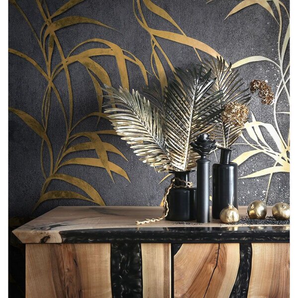 Tapete Gold, Kupfer, Schwarz, Anthrazit Marburg Vliestapete (34289)