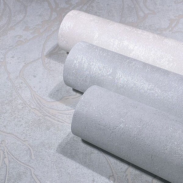 Tapete Grau, Silber, Grün Marburg Vliestapete (34273)