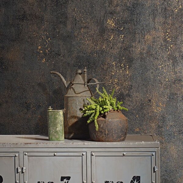 Tapete Schwarz, Anthrazit Marburg Vliestapete (34270)