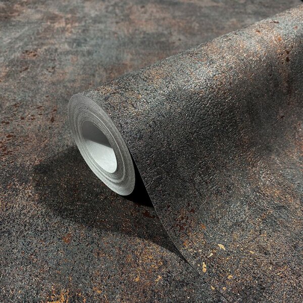 Tapete Schwarz, Anthrazit Marburg Vliestapete (34270)