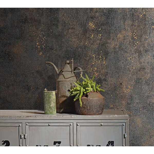 Tapete Schwarz, Anthrazit Marburg Vliestapete (34270)