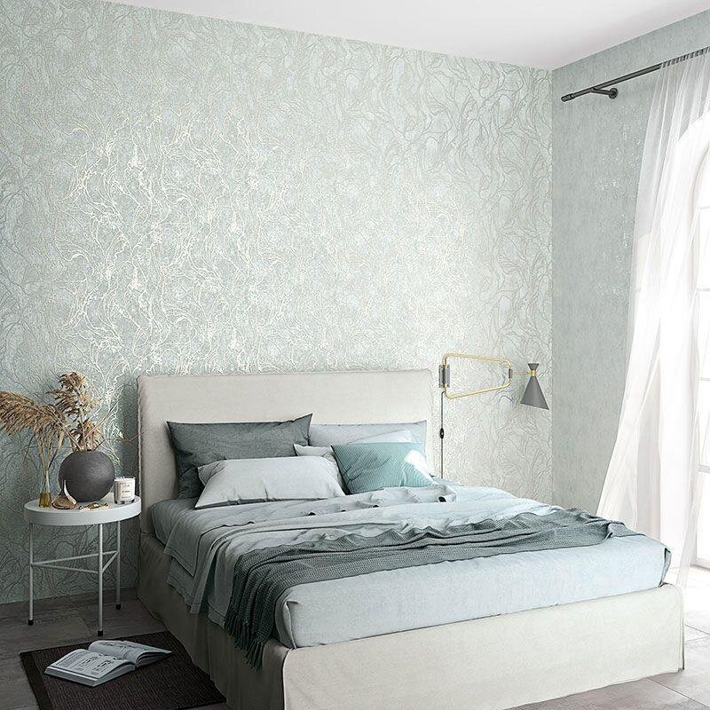 Tapete Grau, Silber, Grün Marburg Vliestapete (34266)