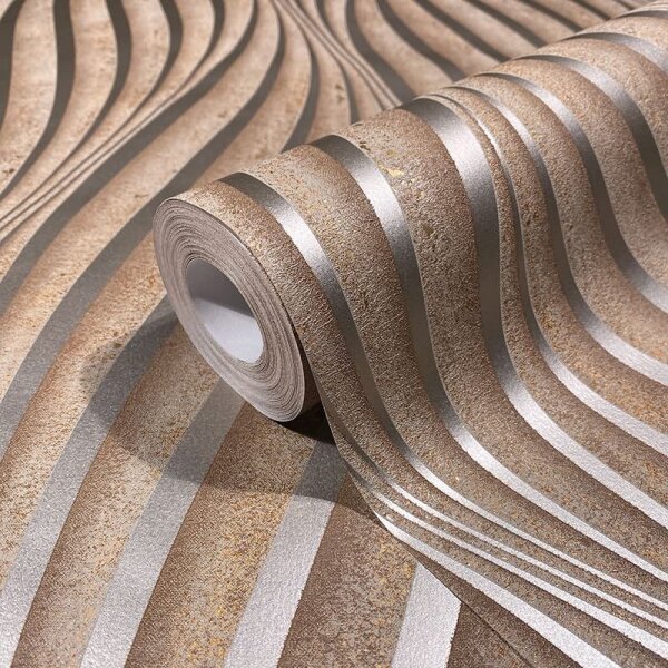 Tapete Braun, Grau, Silber Marburg Vliestapete (34262)