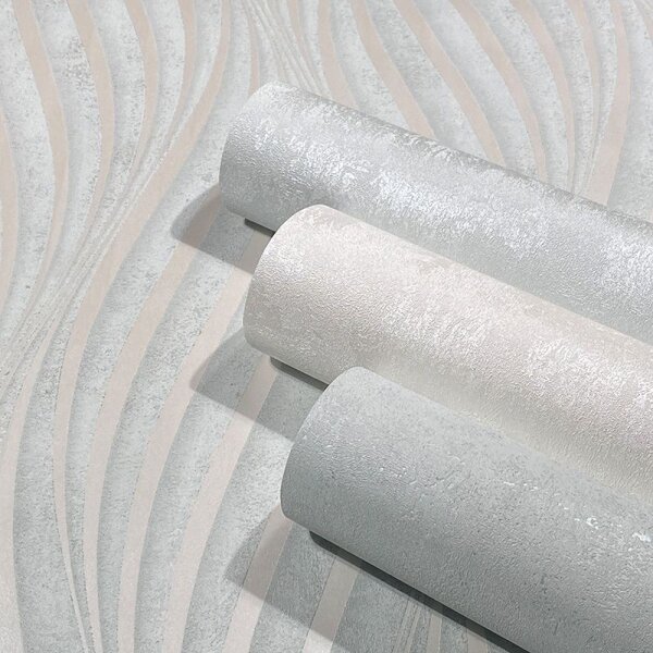 Tapete Beige, Creme, Grau, Silber Marburg Vliestapete (34260)