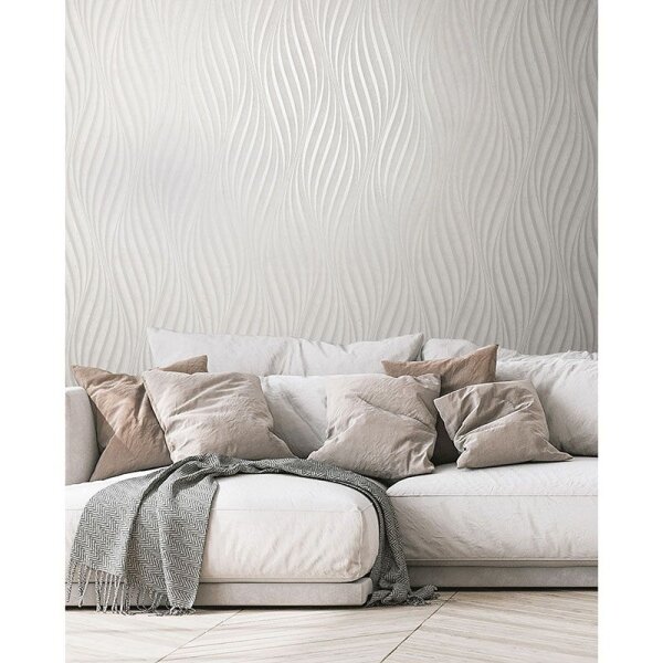 Tapete Grau, Silber, Weiß Marburg Vliestapete (34258)