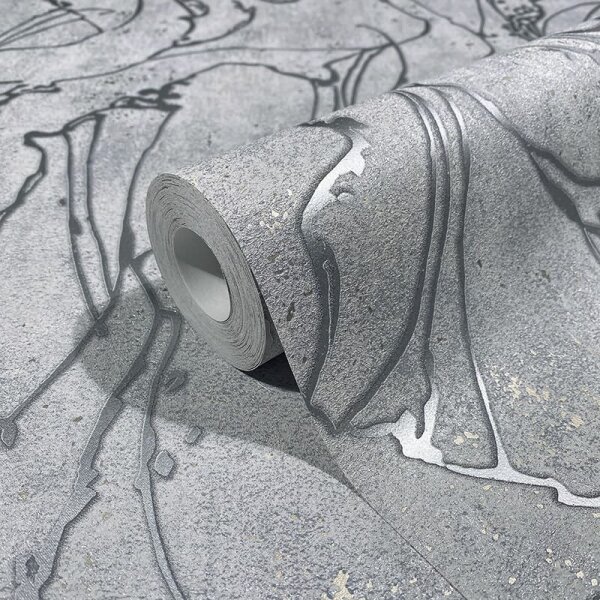 Tapete Grau, Silber Marburg Vliestapete (34254)