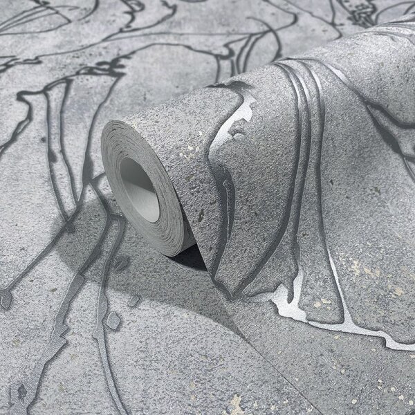 Tapete Grau, Silber Marburg Vliestapete (34254)