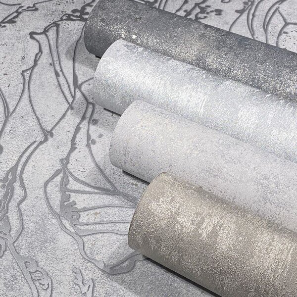 Tapete Grau, Silber Marburg Vliestapete (34254)