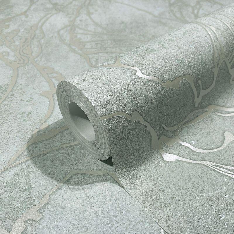 Tapete Grau, Silber, Grün Marburg Vliestapete (34253)