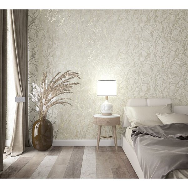 Tapete Grau, Silber, Greige Marburg Vliestapete (34252)