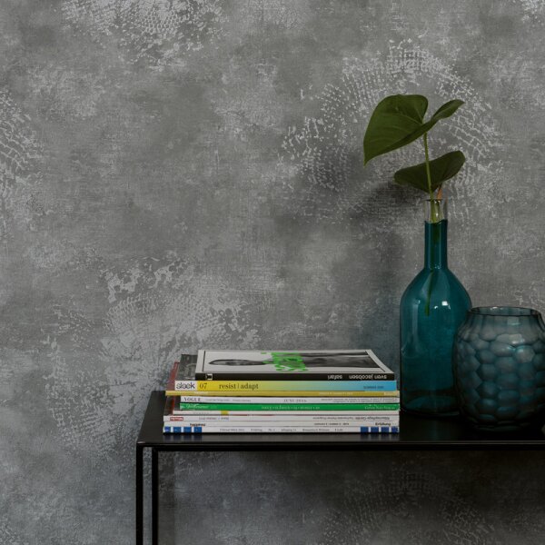 Tapete Grau, Silber Dieter Langer Vliestapete (58823)