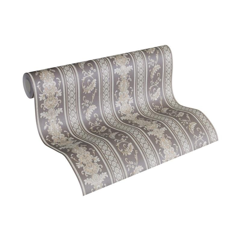 Tapete Grau, Silber, Schwarz, Anthrazit AS-Creation Satintapete (335475)