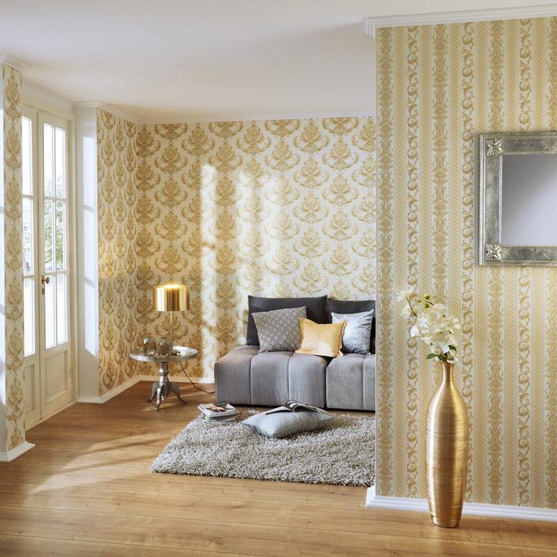 Tapete Grau, Silber, Schwarz, Anthrazit AS-Creation Satintapete (335475)