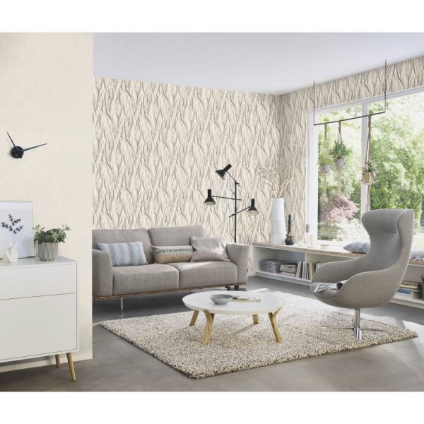 Tapete Beige, Creme Rasch Vliestapete (330014)