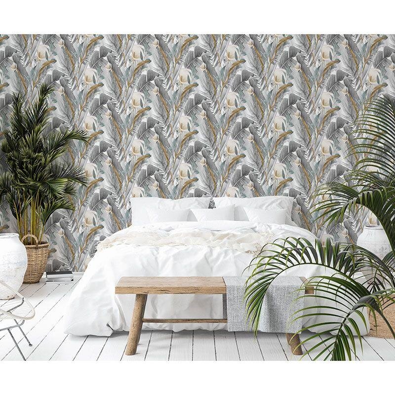 Tapete Braun, Grau, Silber Marburg Vliestapete (47418)