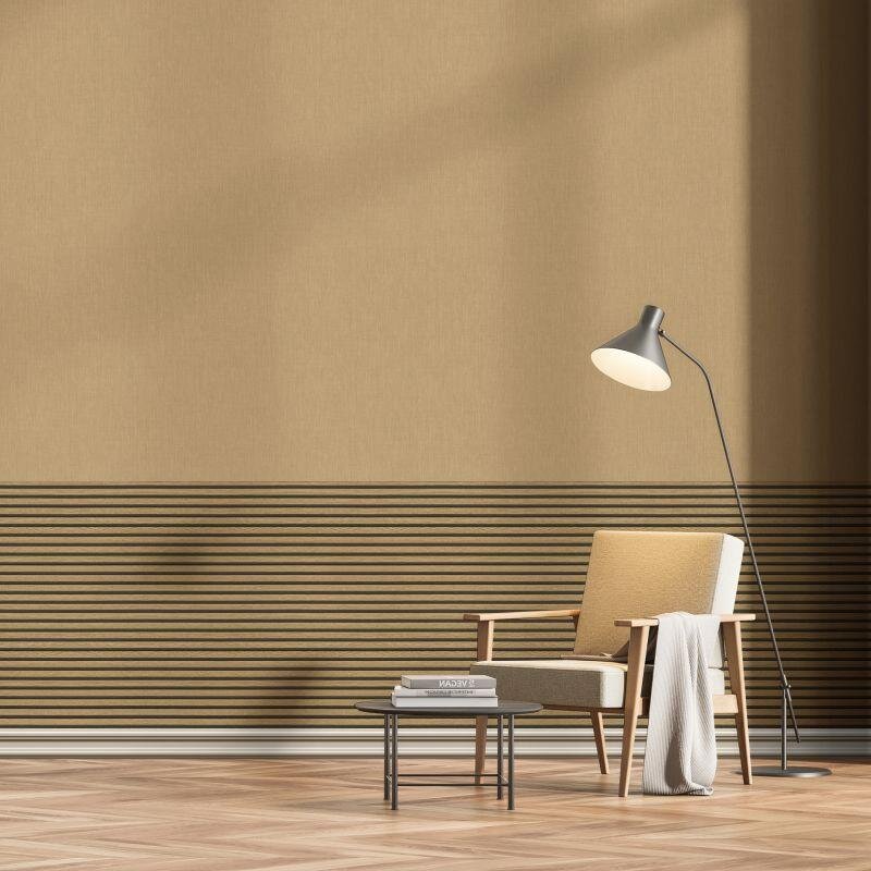 Tapete Holzpaneel Akustikpaneel Braun (92512)