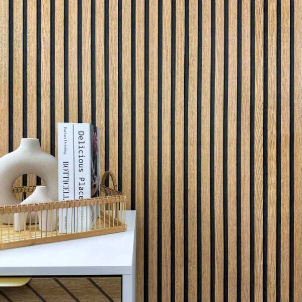 Tapete Holzpaneel Akustikpaneel Braun (92512)