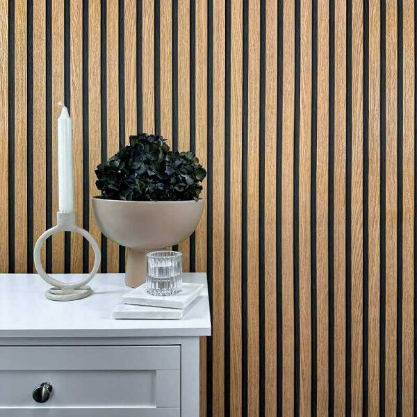 Tapete Holzpaneel Akustikpaneel Braun (92512)