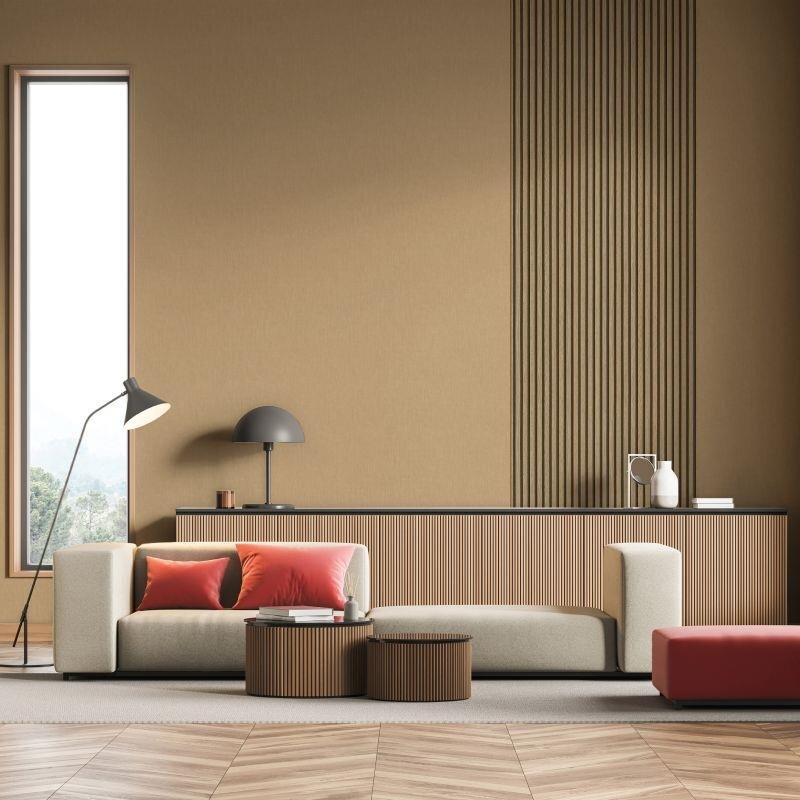 Tapete Holzpaneel Akustikpaneel Braun (92512)