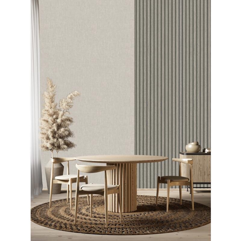 Tapete Holzpaneel Akustikpaneel Grau (92511)