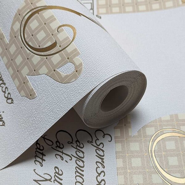 Tapete Gold, Kupfer, Weiß SALE Marburg Papiertapete (51455)