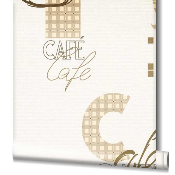 Tapete Gold, Kupfer, Weiß SALE Marburg Papiertapete (51455)