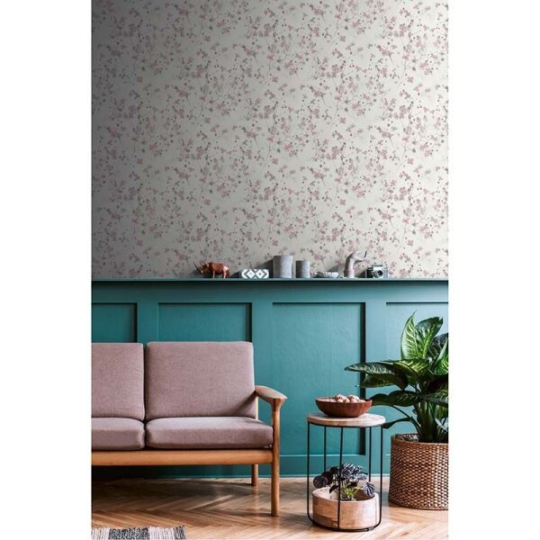 Tapete Grau, Silber, Rosa, Rose AS-Creation Vliestapete (387264)