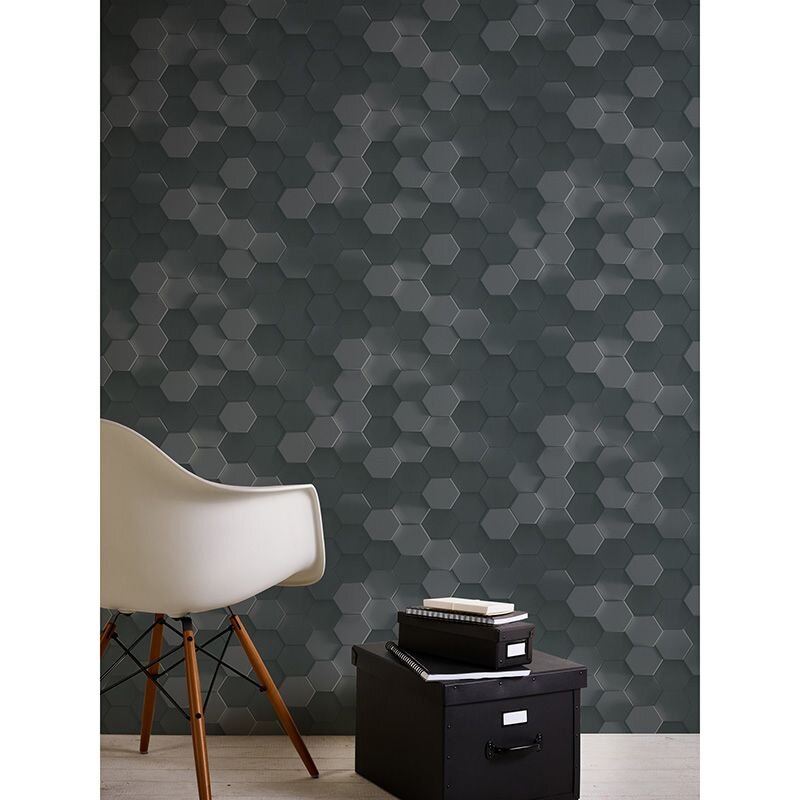 Tapete Schwarz, Anthrazit AS-Creation Vliestapete (387233)