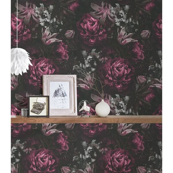 Tapete Pink, Schwarz, Anthrazit AS-Creation Vliestapete (385094)