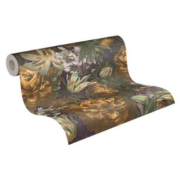 Tapete Braun, Grün, Lila, Flieder AS-Creation Vliestapete (385092)