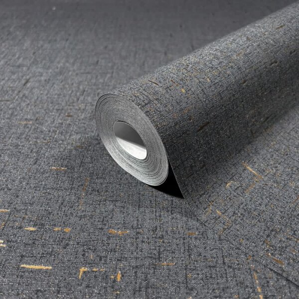 Tapete Schwarz, Anthrazit, Marburg Vliestapete (35111)