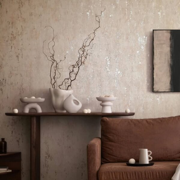 Tapete Beige, Creme, Marburg Vliestapete (35124)