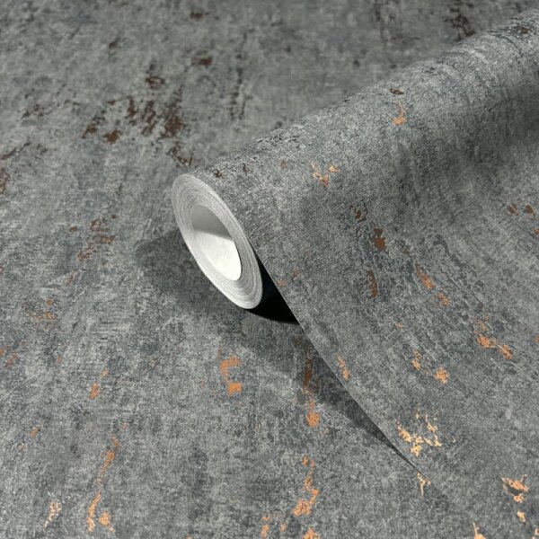 Tapete Schwarz, Anthrazit, Marburg Vliestapete (35146)