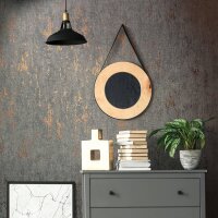 Tapete Schwarz, Anthrazit, Marburg Vliestapete (35146)