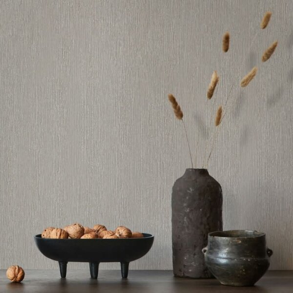 Vliestapete in Textiloptik mit strukturierter Oberfläche beige, braun Uni (35355)