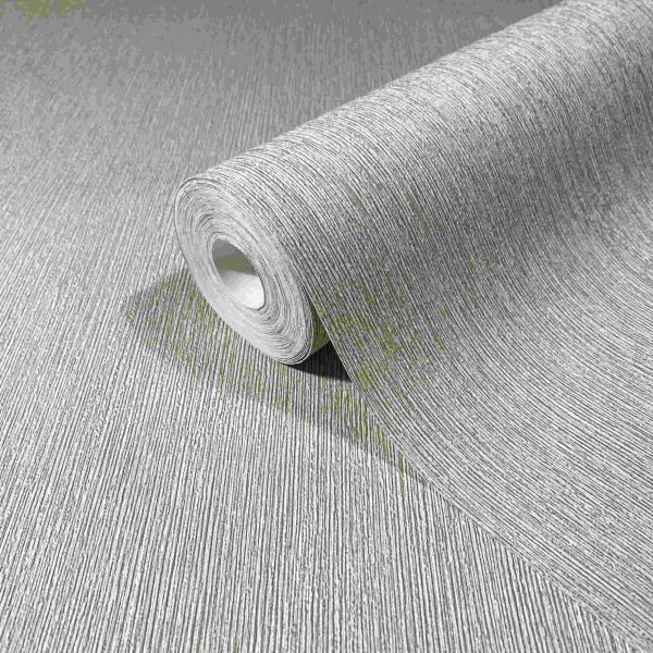 Vliestapete in Textiloptik mit strukturierter Oberfläche grün Uni (35360)