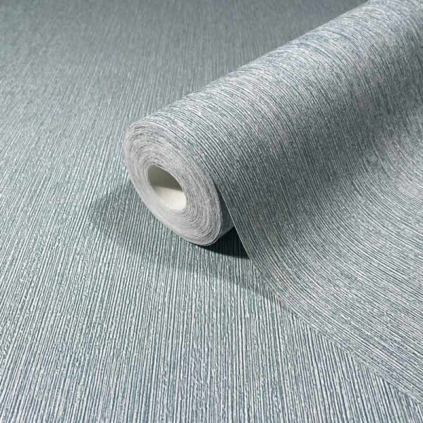 Vliestapete in Textiloptik mit strukturierter Oberfläche blau Uni (35361)