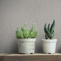 Vliestapete strukturiertes Kachelmotiv grau Textiloptik...